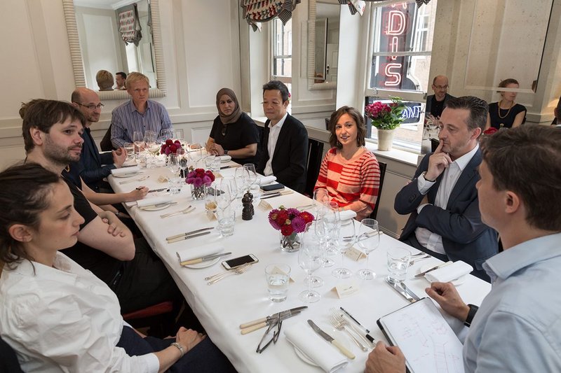 Clockwise from bottom left: Ekaterina Lichtenstein, Dirk Krolikowski, Peter Barbalov, Pierre Wassenaar, Diba Salam, CJ Lim, Lola Fernandez-Redondo, Nigel Headford and  James Santer.