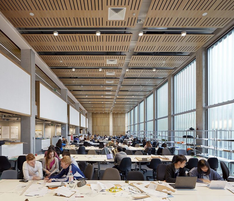 Live architecture studios at the University of Bath, before the 2020 lockdown.