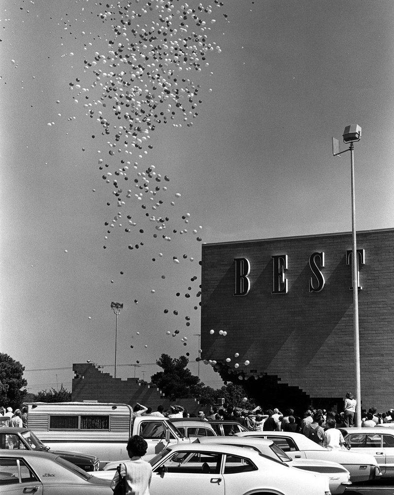 Harbison brought  new encounters with architecture, including James Wines’s jokey superstores for Best Products in Sacramento, California.