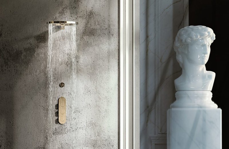 Inspired by the density of water and its colours: Graff Ametis collection shower.