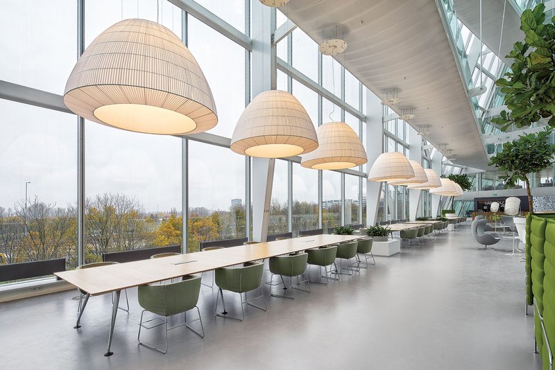 The Edge building’s 6,500 LED luminaires also act as IT nodes as part of its building-wide system.