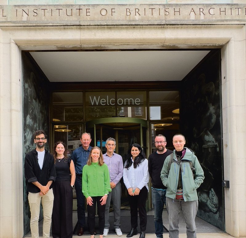 Our round-table panellists outside the RIBA.