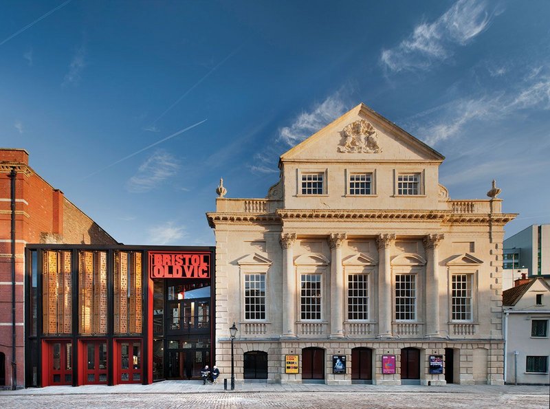 The facade and graphics on the front of the new foyer speak a very different language to the 1970s brick it replaced.