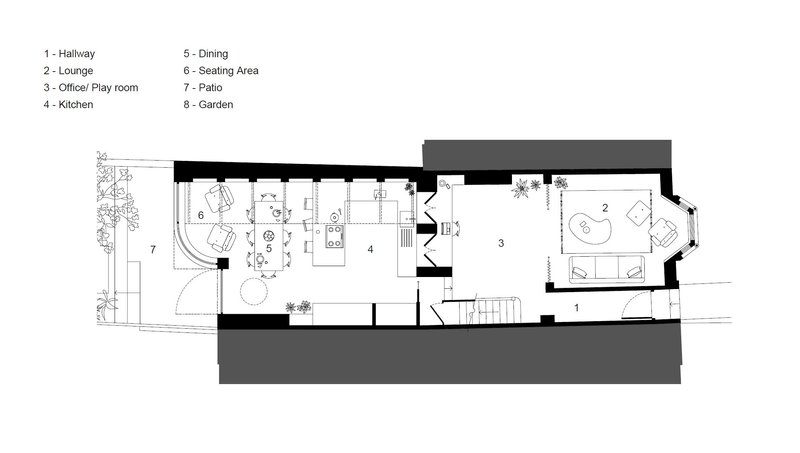 Proposed ground floor plan.