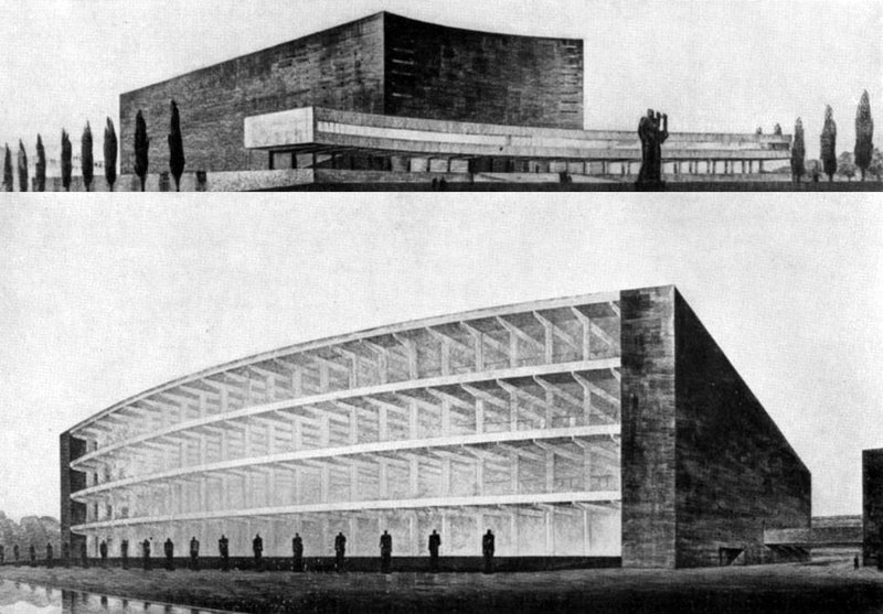 Competition for the Auditorium di Roma, Mario De Renzi, Adalberto Libera, Giuseppe Vaccaro, 1935