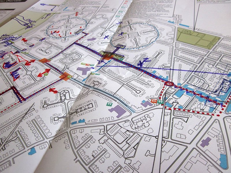 Old Moat map: designing a local plan with the older people of the neighbourhood in Manchester.