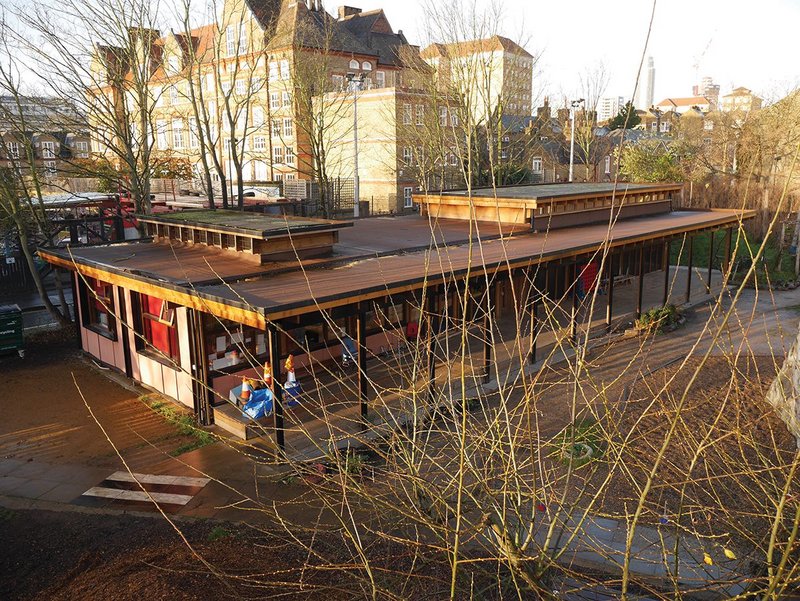 Last year's MacEwen winner, the repurposed Segal-method building of Oasis Children's Venture, as it appears in its Stockwell context today