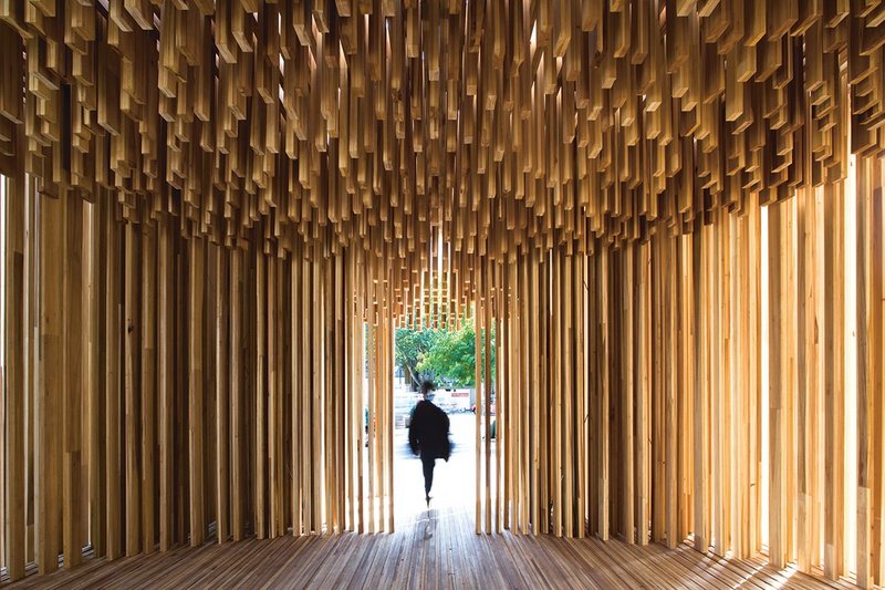 Sclera pavilion, designed by Adjaye Associates for the 2008 London Design Festival.