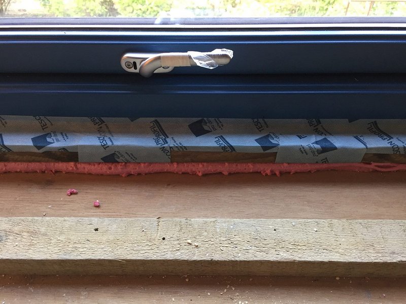 Air-tightness tape supplied by Ecological Building Systems, who also advised on the best way to apply it in the renovation of Stock Orchard Street by Sarah Wigglesworth Architects.