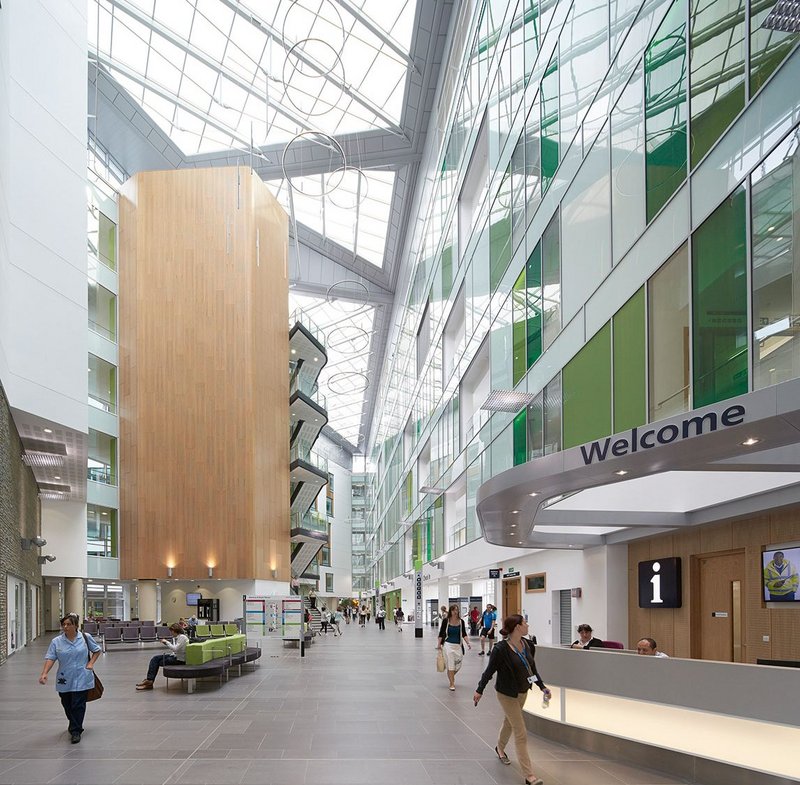 The interior scale might be big at BDP’s Southmead Hospital in Bristol but from the outside it steps down to integrate better into the surrounding urban landscape.
