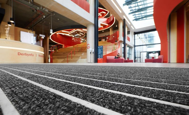 Intraform DM entrance matting system at the Translational Research Hub, Cardiff University.