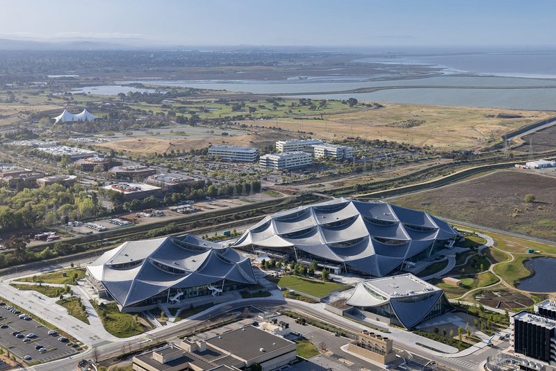 Bay View Google campus, set on the edge of the southern San Francisco Bay.