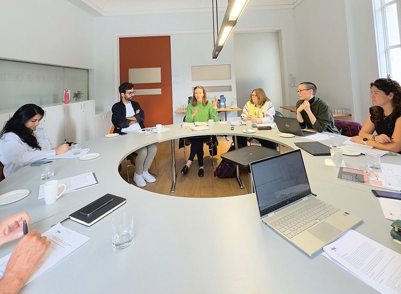 From left to right,  Golnaz Ighany, BDP; Elias Anka, Kohn Pedersen Fox Associates; Marta Bouchard, Autodesk; Denise Chevin, writer; Smith Mordak, UK Green Building Council; Claire Brady, Useful Projects.