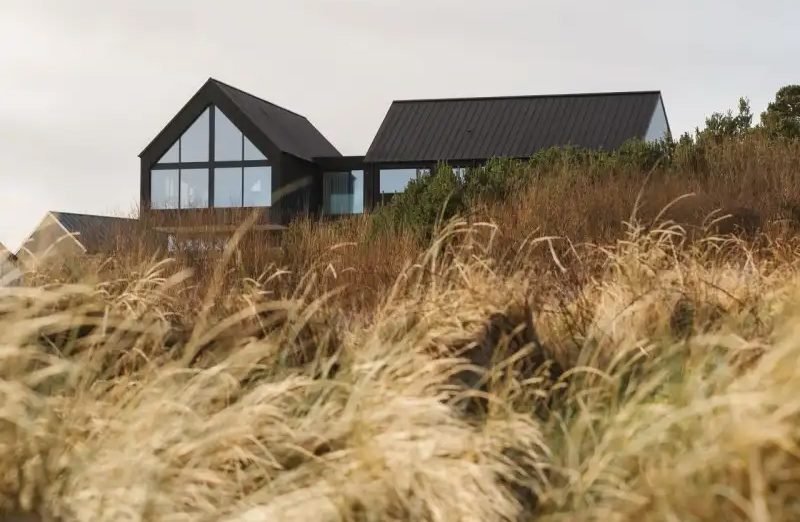 The Ballyliffin beach houses and apartments have views across Pollan Bay and Ballyliffin Golf Club.