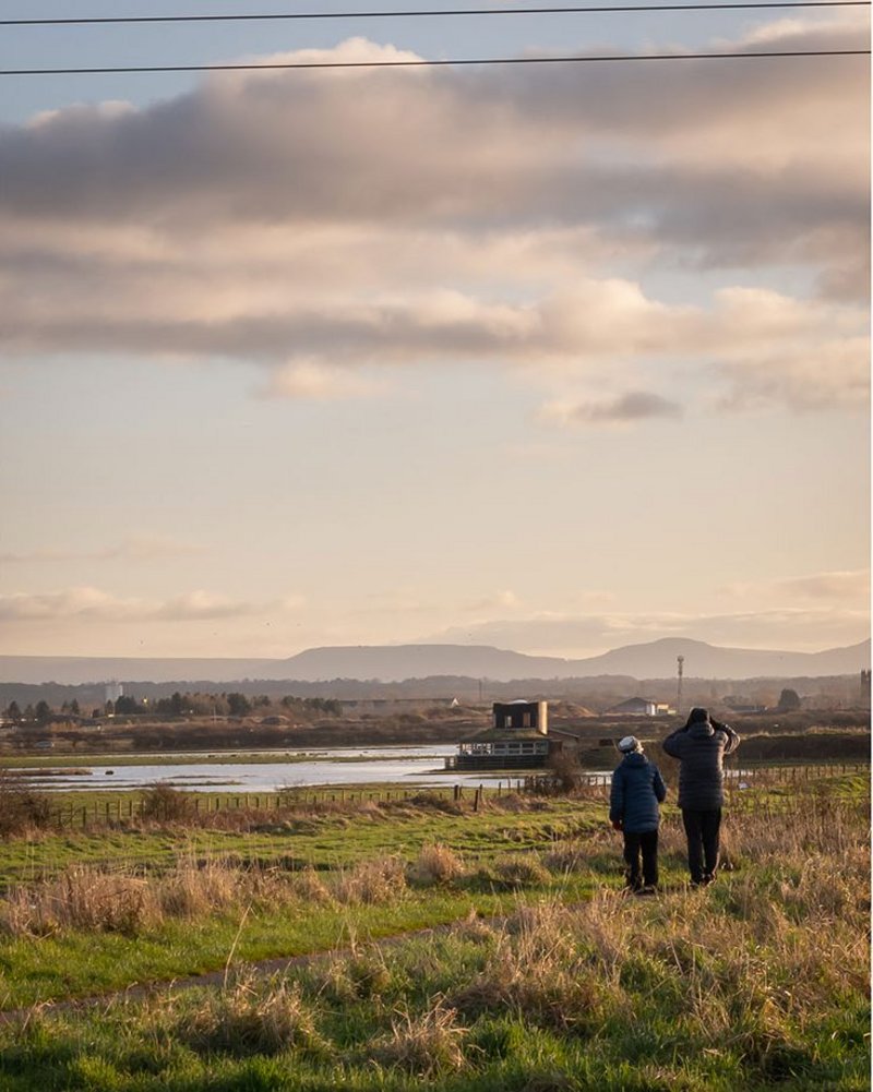 Saltholme Pools bird hide, refurbished and extended by Child Graddon Lewis. The hide provides improved facilities for twitchers and other visitors at RSPB Saltholme, a wetlands at Stockton-on-Tees, Middlesbrough.