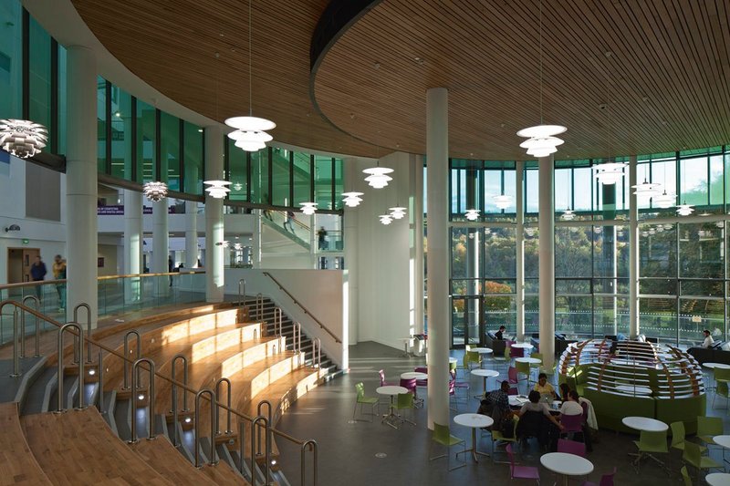 The student hub at the Sir Ian Wood Building, designed by BDP and home to the Scott Sutherland School.