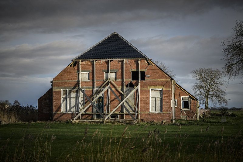 Buildings being propped up are a familiar sight in the region because of gas drilling.