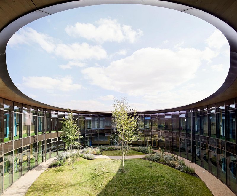 The ‘grove’, at centre of dRMM’s new primary school, is a landscaped courtyard. Classrooms encircle it on two levels.