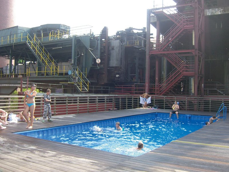 Unesco-listed Zollverein XII Coal Mine Industrial Complex outside Essen, part of the Emscher Landschaftspark – an inspiration for Allan’s own ideals for regeneration.