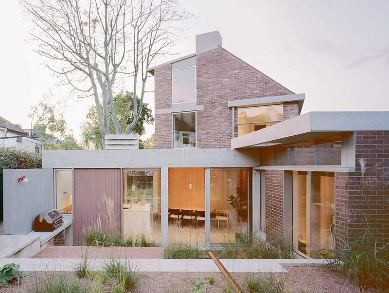 Both gardens can be seen from the open kitchen, dining and sitting space.