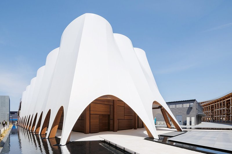 The Qatar pavilion at Osaka, by Kengo Kuma, shows how the nation’s coastline has shaped its culture and identity.