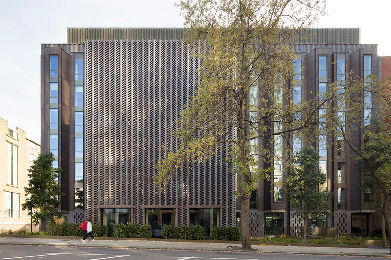 At York House near King’s Cross Webb Yates worked with dMFK to extend the office block with a timber structure clad with corrugated brick facade.