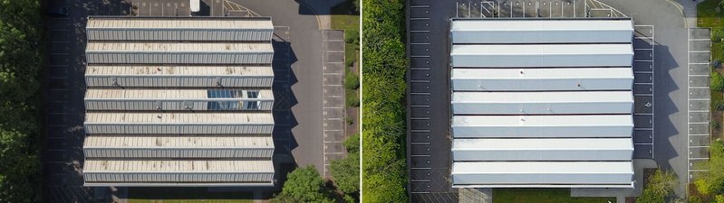 The roofing was supplied in goosewing grey to meet the client’s requirement for a colour that best resembled the rest of the skyline at the business park.