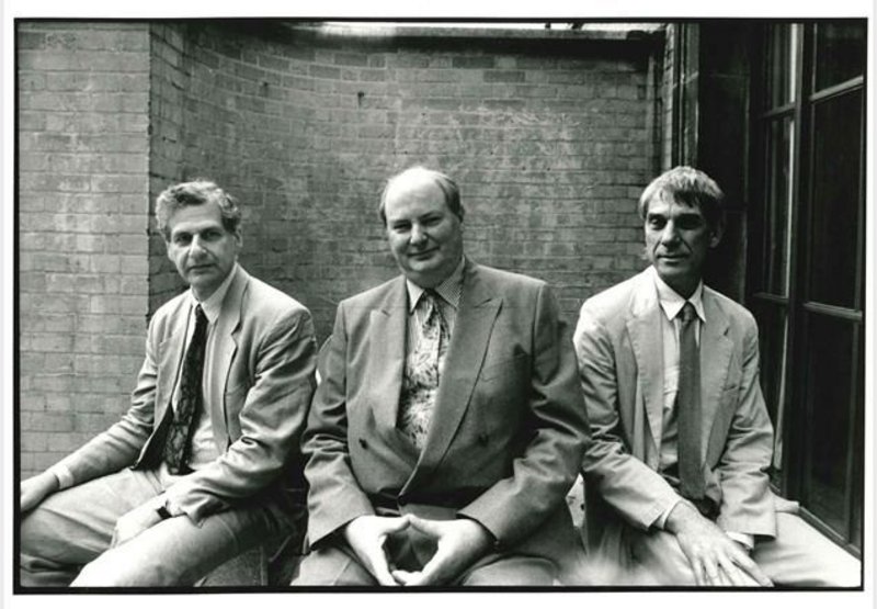 ABK in 1991: Richard Burton with Paul Koralek, left, and Peter Ahrends, right.