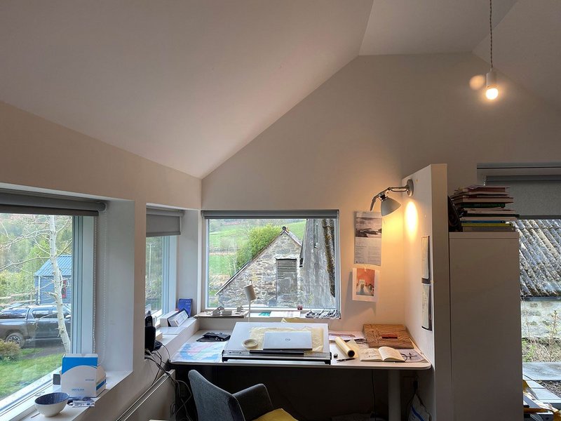 Mary Arnold-Forster lets us into her workspace in rural Perthshire.