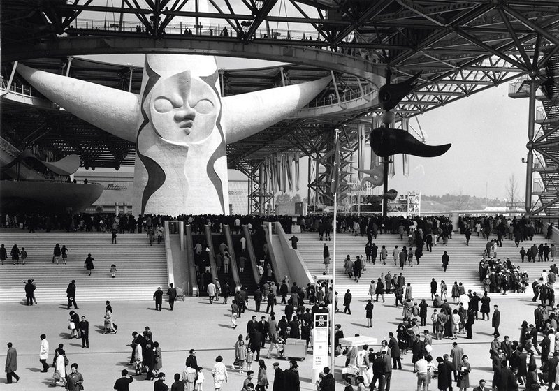 Festival Plaza, Expo ‘70, Osaka. Designed by Arata Isozaki, Kenzo Tange and Atsushi Ueda. Sculpture by Taro Okamoto.