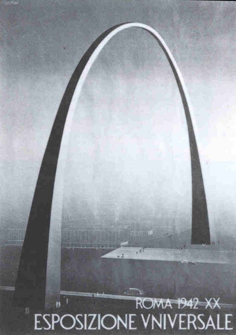 Arco Imperiale, EUR, final project, Adalberto Libera, 1940-43