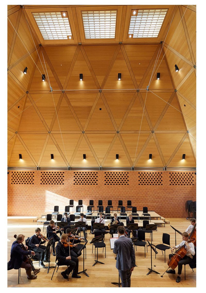 High notes: the triple-height volume results from acoustic requirements.