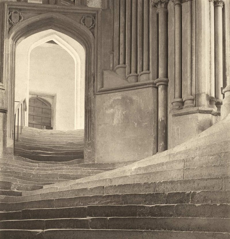 Stranger than fiction: A Sea of Steps – Wells Cathedral, photographed by Frederick H Evans in 1903 and used to illustrate the cover of Gormenghast.