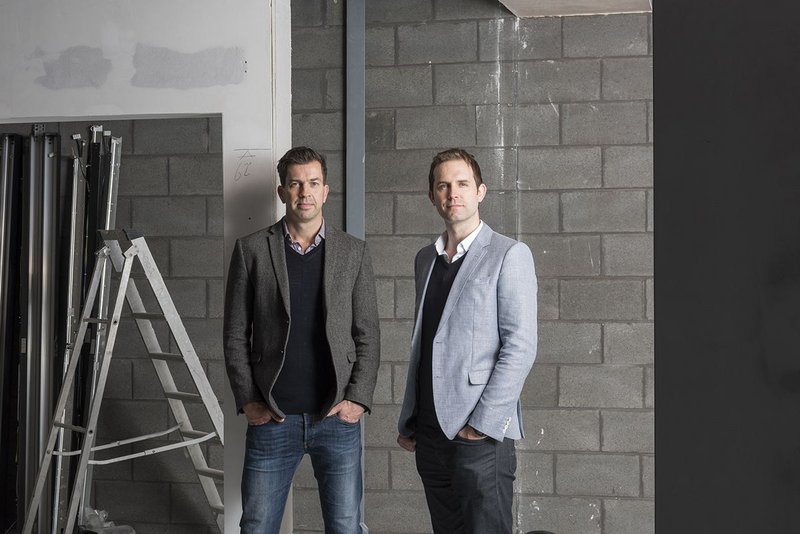 Andrew Edmunds (left) and Nick Moss, directors of Sixtwo Architects, inside Stubbs Mills.