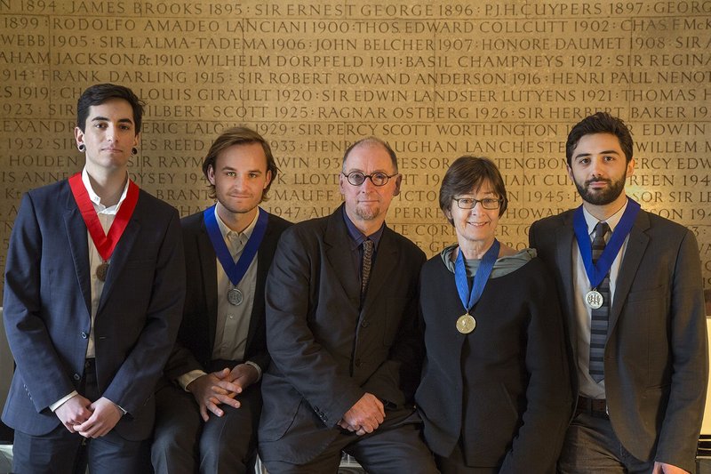 2015 Medalists: from left, Simon Dean, Jasper Ludewig, John Tuomey, Sheila O'Donnell, Nick Elias.