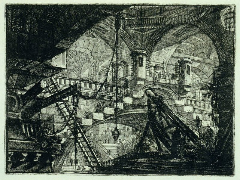 Piranesi's etchings are more pessimistic than Jane and Louise Wilson's Atomgrad series (below) showing the deserted town of Chernobyl.