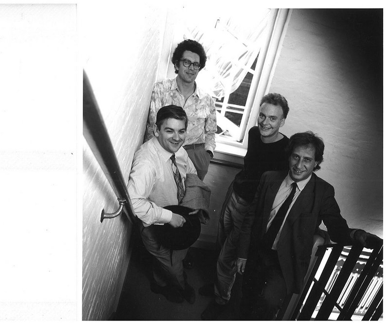 CZWG partners circa 1985. Left to right: Roger Zogolovitch, Piers Gough, Rex Wilkinson and Nick Campbell.