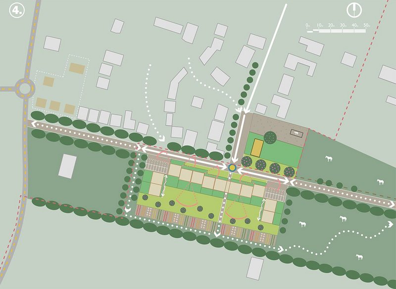 Cambridgeshire site feasibility study for appropriate housing by Cullinan Studio.