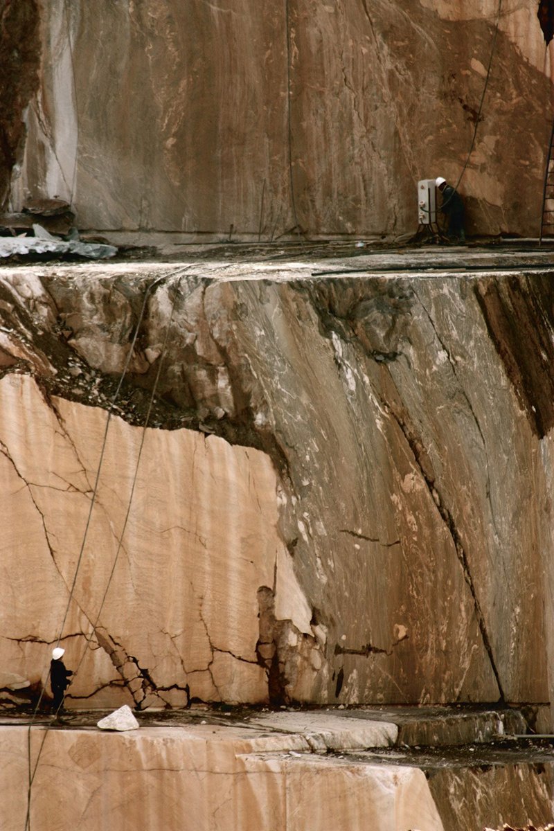 Deep working marble quarry in Estremoz, Aletejo Portugal.