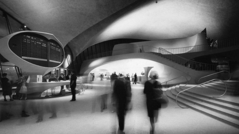 Eero Saarinen TWA terminal JFK airport New York .