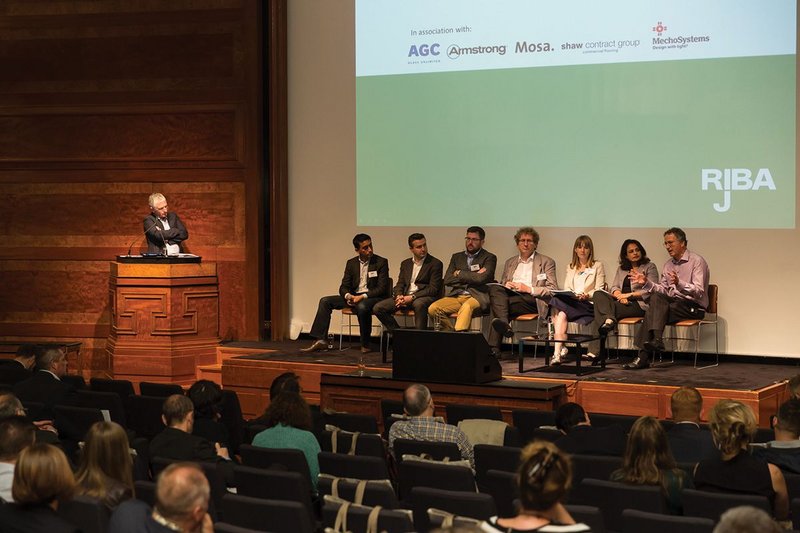 Speakers, from left: Rab Bennetts (chair), Nitesh Magdani, John Davies,  Dr Mike Pitts, Michael Braungart,  Lydia Hopton, Ankita Dwivedi and  Jeremy Sumeray.