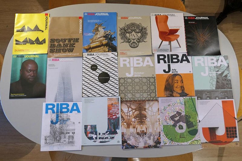 Evolution of the RIBAJ over 14 years on the Pearman kitchen table. Credit Hugh Pearman