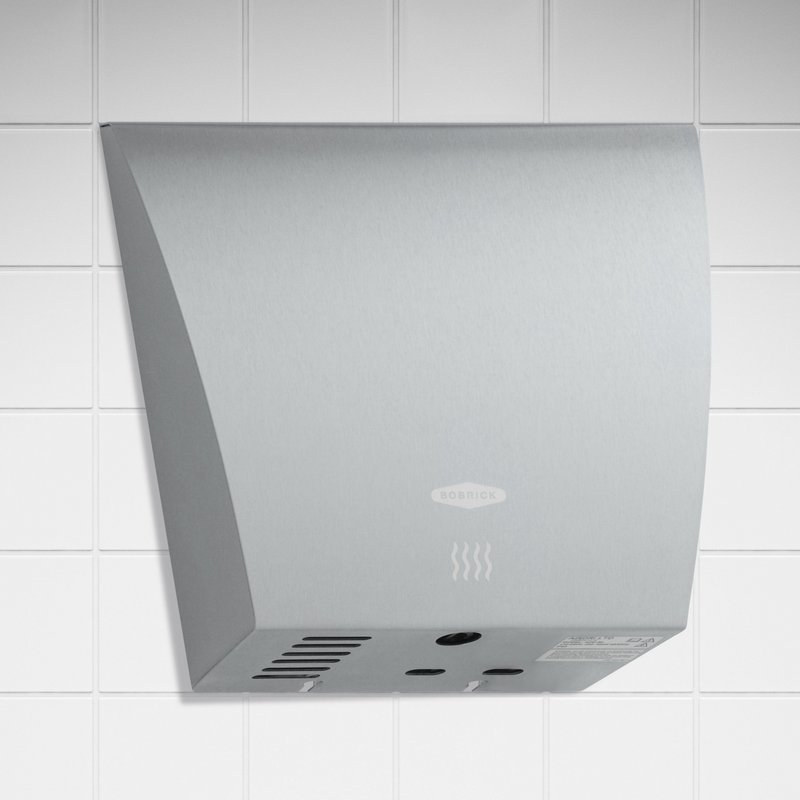 Bobrick's B-7125 InstaDry hand dryer has a dry time of less than 12 seconds.