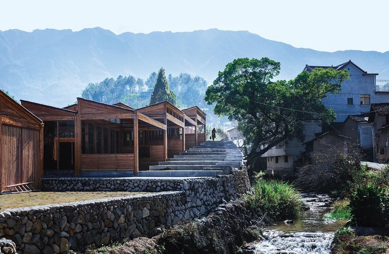 Timber tofu factory in the mountains of Songyang in eastern China, designed by Xu Tiantian of DnA_ Design and Architecture.