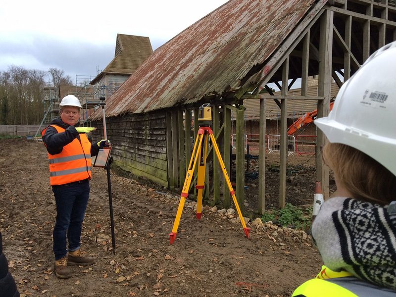 Setting out for the point cloud survey.