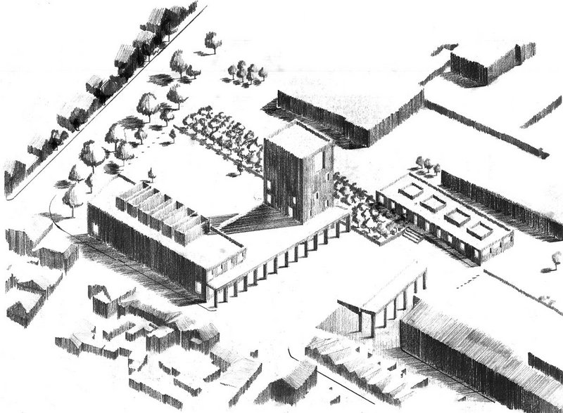 Mohamed’s RIBA Silver Medal nominated thesis project (2015), a civic square in Portugal.