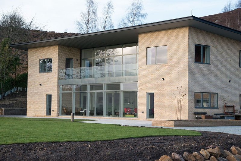 The Ecclestoun new-build in Rothbury, Northumberland, features Velfac window walls on upper and lower floors.