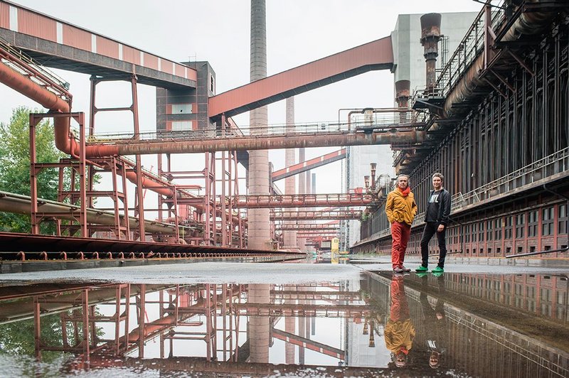 David West and Christophe Egret drawing lessons from OMA's masterplan of Zollverein Coal Mine in Essen, Germany.
