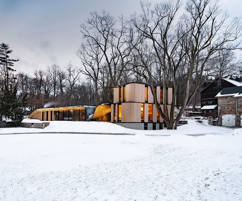 Gul House is located behind a historic home in Southern Ontario.