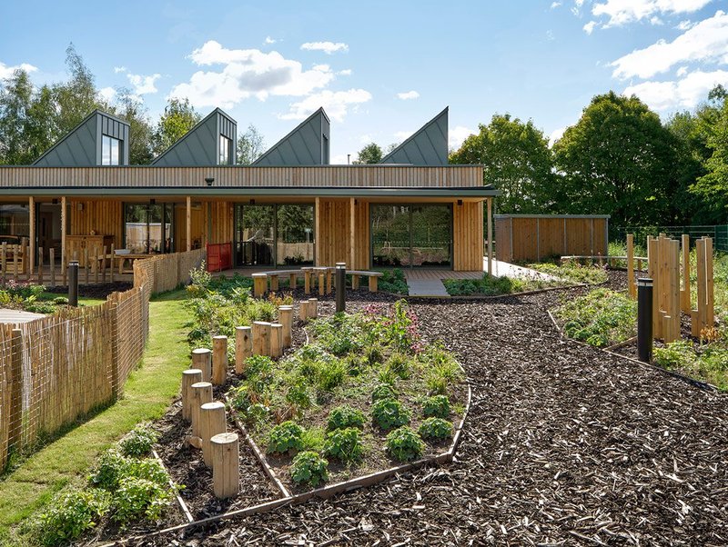 University of Staffordshire Woodlands Nursery by Feilden Clegg Bradley Studios. Credit: Daniel Hopkinson